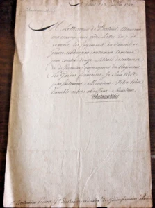 1740 lettre du Comte de Chateauvillard au sujet de gardes francaises deserteurs - Picture 1 of 2