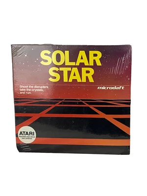 Vintage Solar Star Atari Game Microdaft New Disk Requires Disk Drive Joystick - Image 1 of 4