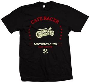 Cafe Racer Custom Motorcycle T Shirt - Built for speed - Biker T Shirt - Picture 1 of 5