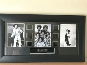 MICHAEL JACKSON - King Of Pop FILM CELL und 1970er TRIO FOTOMONTAGE - Neu - Bild 1 von 8
