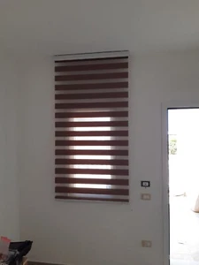 Rollo Tag und Nacht Innen Verdunkelung Goldlinie Taube 200x280 - Bild 1 von 6