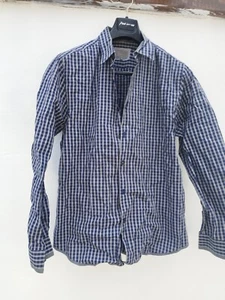 Peter Worth Medium Shirt Mens Checkered Navy Grey - Bild 1 von 5