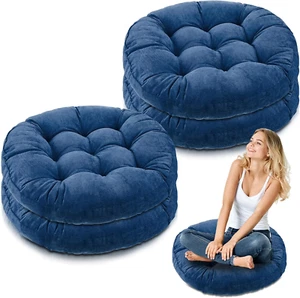 round Floor Pillows Cushions 22 X 22 Inch Meditation Floor Pillow Large Floor Pi - Picture 1 of 7