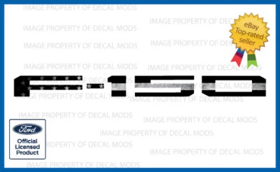 2021 Ford F150 Tailgate Inserts Decals Letters Stickers American Flag USA FG1R4 - Image 1 of 3