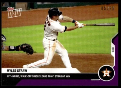 2020 Topps Now Purple Myles Straw 05/25 Houston Astros #126 R19 - Image 1 of 2