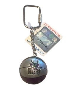 Vintage 90s NBA Basketball Milwaukee Bucks Lil' Sports Brat Keychain - Picture 1 of 2