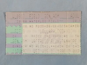 August 8-1-92 1992 Lollapalooza Ticket Stub Waterloo Stanhope NJ Pearl Jam RHCP - Picture 1 of 2