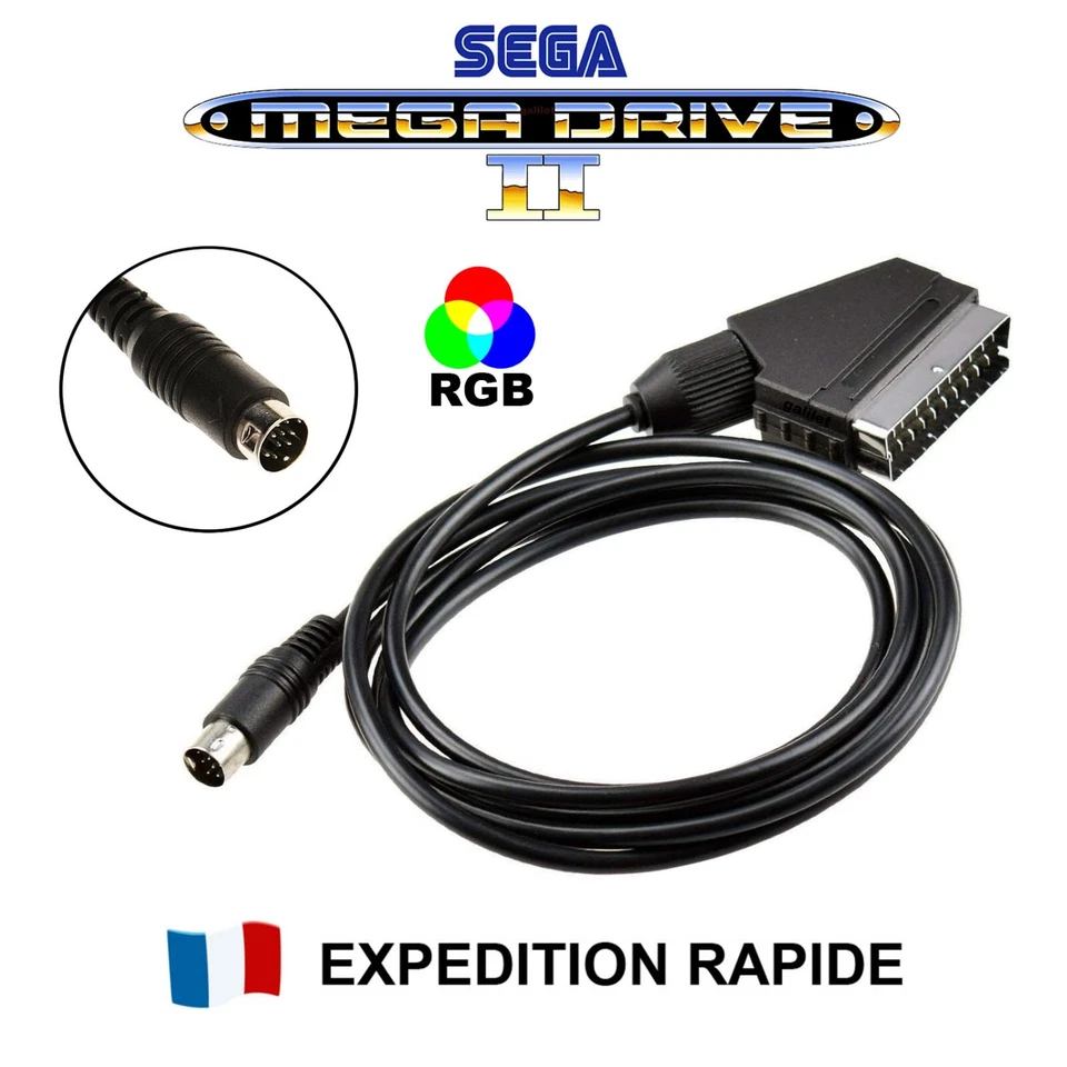 Peritel RGB SCART Megadrive II 2 Video Cable - MD2 Console - NEW Cord - Image 1 of 1