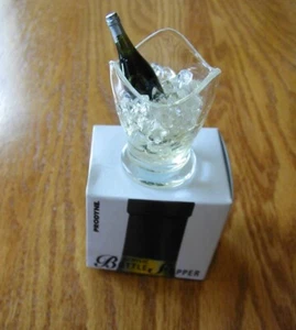 Prodyne Acrylic Wine Bottle in Bucket of Ice bottle stopper w/Airtight Seal NIP - Picture 1 of 5