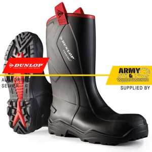 Dunlop Purofort + robust f/sfty Rigger Wellington Arbeitsstiefel Stahl Zehensohle Herren - Bild 1 von 5