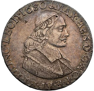 Belgium - Liege - Ducatone of Max Henry of Bavaria - NGC AU50 - FINEST GRADED! - Picture 1 of 4