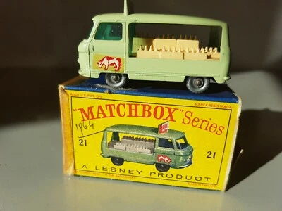 Diecast Matchbox N.21 MILK DELIVERY TRUCK the model is in mint c./box is origin. - Immagine 1 di 4