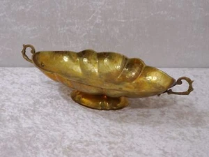 Cuenco De Diseño Art Deco Martillado De Latón - Vintage - Hecho A Mano - 31,5 cm - Imagen 1 de 6