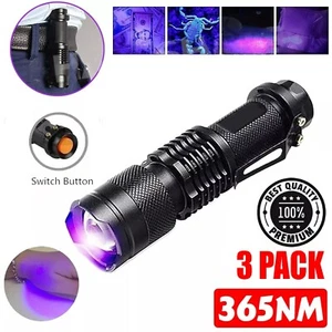 UV Ultra Violet LED Flashlight Blacklight Light 365 395 nM Inspection Lamp Torch - Picture 1 of 11