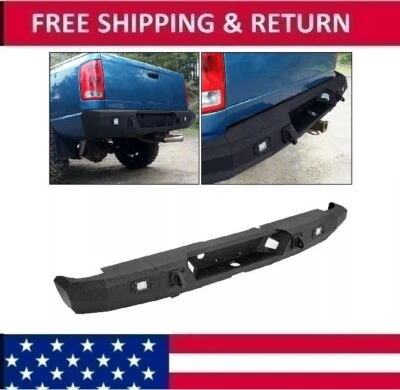 Rear Bumper w/ License Plate w/ LED Light For 2003-2009 Dodge Ram 1500 2500 3500 — 第 1/4 张图片