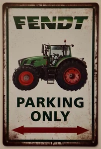 Plaque tôle FENDT parking only vintage rétro nostalgie 20x30cm cadeau - Photo 1/1
