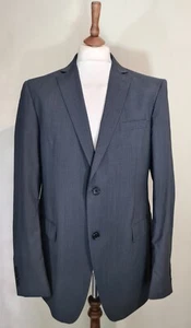 John Varvatos QS1346930L Virgin Wool Check 2 Piece Wool Suit Grey uk 44 eu 54 - Picture 1 of 15