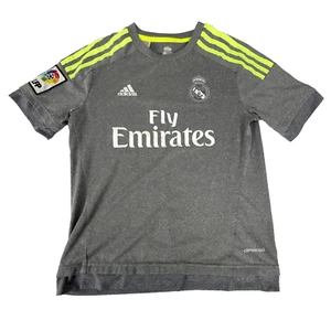 Real Madrid 2015/16 Away Kit Jersey Grey Youth Size 11-12yrs - Picture 1 of 14