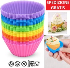 ✅ 30 FORMINE STAMPI PIROTTINI IN SILICONE MUFFIN RIUTILIZZABILI CUPCAKE LAVABILI