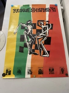 Vintage 1991 Reggae Sunsplash '91 Maxi Priest Dennis Brown Poster 23x33 Original - Picture 1 of 5