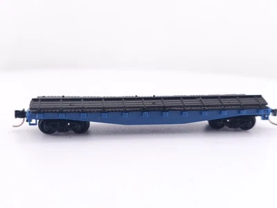 *READ* N Scale Flat Car Unlettered Unnumbered Model Railroad Train Car - Image 1 of 4