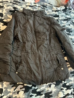 Abrigo/chaqueta Faded Glory Puffer negro para mujer 1X) muy hinchado Foto 1 de 4