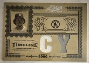 Pedro MARTINEZ🔥2005 Playoff Prime Cuts Timeline Dual Relics #T-19 7/25 Red Sox - Picture 1 of 2