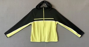 Champion women Neon green Black long sleeve full zip hooded jacket size S - Picture 1 of 12