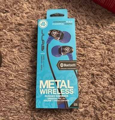 JLab Metal Bluetooth 5.0 Wireless Rugged Earbuds Android + Apple  10 Hours Play - Image 1 of 3