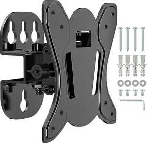 Small Swivel Tilt TV Wall Mount 13-25" Adjustable VESA 100x100mm 55lbs - Picture 1 of 5