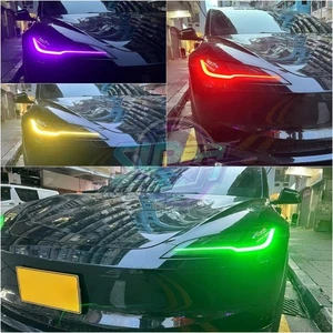 Nuevas placas LED DRL de luz de circulación diurna para faros Tesla modelo 3 2024 2025 - Imagen 1 de 16