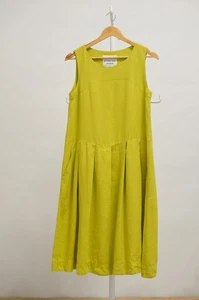 Bitte Kai Rand Sleeveless Dress Mustard Linen Size S - Picture 1 of 6