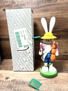 Schiaccianoci coniglietto pasquale Erzgebirge con scatola ed etichetta - Made in Germany  - Foto 1 di 12