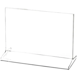Expositor de letreros de acrílico transparente Plymor / soporte de literatura (carga superior) 5,5" de ancho x 3,5" de alto - Imagen 1 de 1