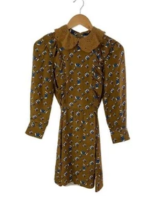 LOUIS VUITTON/Monogram/Long sleeve dress/34/Silk/BRW/Allover pattern/FHDB05OZD// - Picture 1 of 5