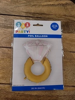 Anillo de compromiso I DO boda ciervo aire o lámina de helio diamante 26" Foto 1 de 4