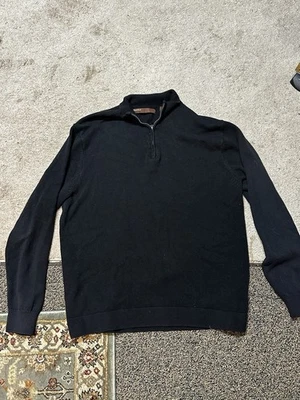 Suéter Perry Ellis para mujer manga larga cuarto cremallera talla mediana púrpura profundo” Foto 1 de 4