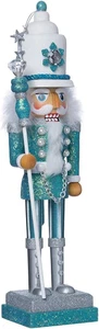 Kurt Adler Hollywood Nutcracker, 17-Inch, Turquoise/White (HA0152) - Picture 1 of 10