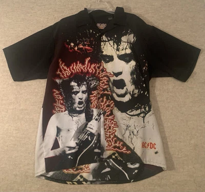AC/DC Angus Young Shirt Men’s Large Rockware Dragonfly Clothing Button up - Image 1 of 4