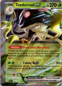 MISCUT ERROR - Toedscruel EX #005/091 - Paldean Fates - Holo Pokemon Tcg Card - Picture 1 of 6