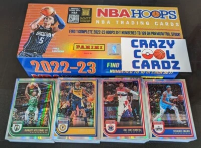 🏀🔥2022-23 Panini NBA Hoops Basketball Cards /199 Premium Set Silver Holo 1-230 - Image 1 of 4
