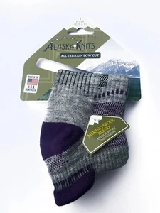 ALASKA KNITS™ MERINO WOOL LADIES' ALL TERRAIN LOW CUT SOCKS  1-pack  MADE IN USA - Picture 1 of 6