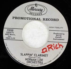 Norman Lee Orchestra, Slappin' Clarinet - Jealous, Mercury 72030 Promo - Bild 1 von 1