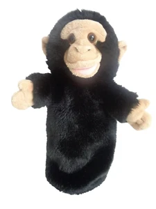 Marioneta de mano de mono chimpancé de manga larga de The Puppet Company 13 pulgadas - Imagen 1 de 6