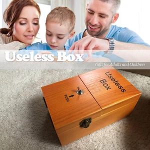 Wooden Storage Box Alone Machine Fully Assembled in Box Gift for Adults Children - Picture 1 of 13