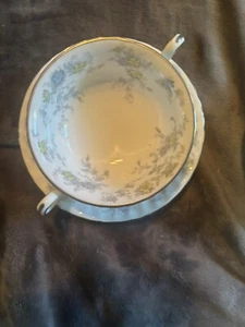 Minton Park Lane S736 Footed Cream Soup Bowl And Saucer Set Of 2 Rare Find - Picture 1 of 4