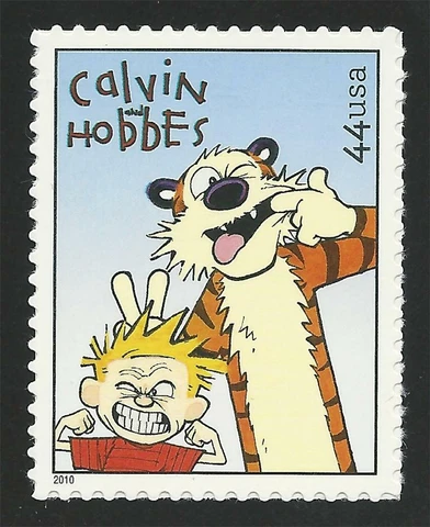 CALVIN and HOBBES COMIC STRIP BILL WATTERSON U.S. POSTAGE STAMP MINT CONDITION ! Cover