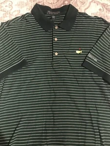 Masters Collection Golf Shirt Polo Size M Supima Cotton Stripes - Picture 1 of 5