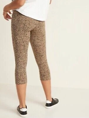 Old Navy Women's Size XS Petite ~ Brown High Waisted Cropped Leggings .. $17 - Image 1 of 2