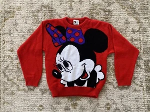 Mickey And Friends Jet Set Sweater w/ Minnie Mouse Size 10/12 (Tagged Large 14) - Picture 1 of 10